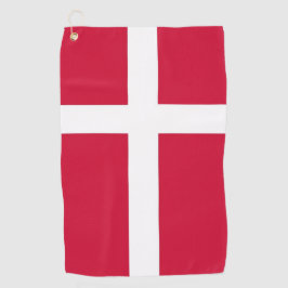 Golfhanddoek met vlag van Denemarken