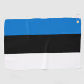 Golfhanddoek met vlag van Estland (Horizontaal)
