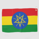 Golfhanddoek met vlag van Ethiopië (Horizontaal)