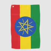 Golfhanddoek met vlag van Ethiopië (Voorkant)