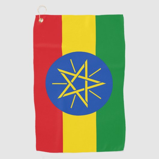 Golfhanddoek met vlag van Ethiopië (Voorkant)