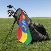 Golfhanddoek met vlag van Ethiopië (Groen)