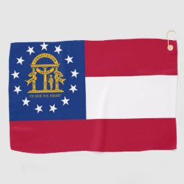 Golfhanddoek met vlag van Georgië, Verenigde State