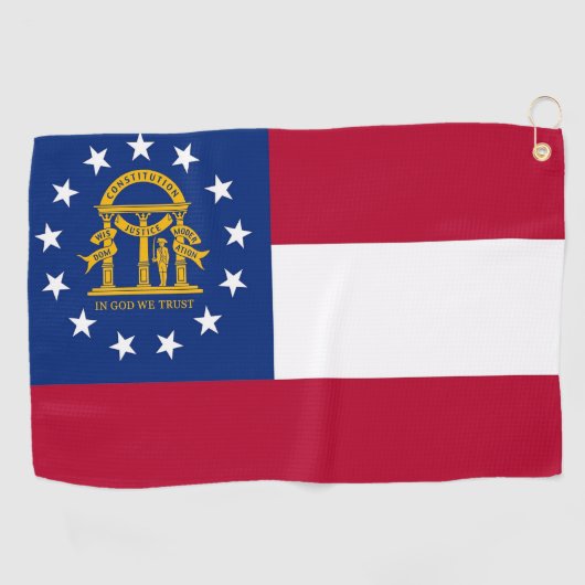 Golfhanddoek met vlag van Georgië, Verenigde State (Horizontaal)