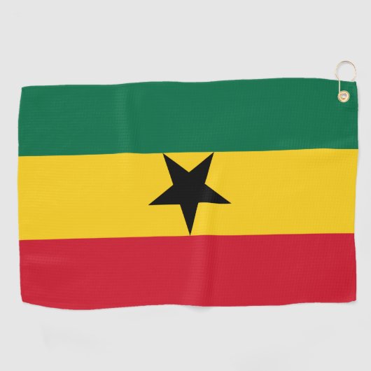 Golfhanddoek met vlag van Ghana (Horizontaal)