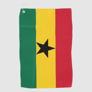 Golfhanddoek met vlag van Ghana