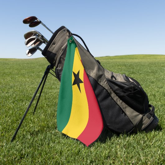 Golfhanddoek met vlag van Ghana (Groen)