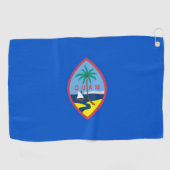 Golfhanddoek met vlag van Guam, Verenigde Staten (Horizontaal)