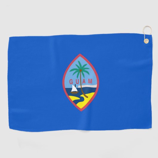 Golfhanddoek met vlag van Guam, Verenigde Staten (Horizontaal)