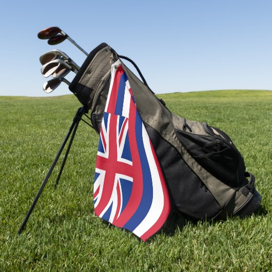 Golfhanddoek met vlag van Hawaï, Verenigde Staten (Groen)