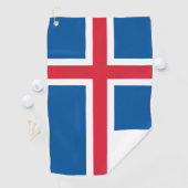 Golfhanddoek met vlag van IJsland (Insitu)