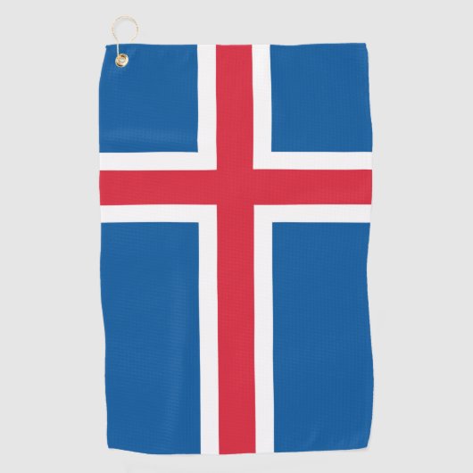 Golfhanddoek met vlag van IJsland (Voorkant)