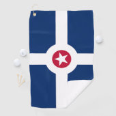Golfhanddoek met vlag van Indianapolis City, Veren (Insitu)