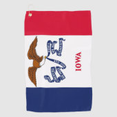 Golfhanddoek met vlag van Iowa, Verenigde Staten (Voorkant)