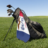 Golfhanddoek met vlag van Iowa, Verenigde Staten (Groen)