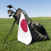 Golfhanddoek met vlag van Japan (Groen)