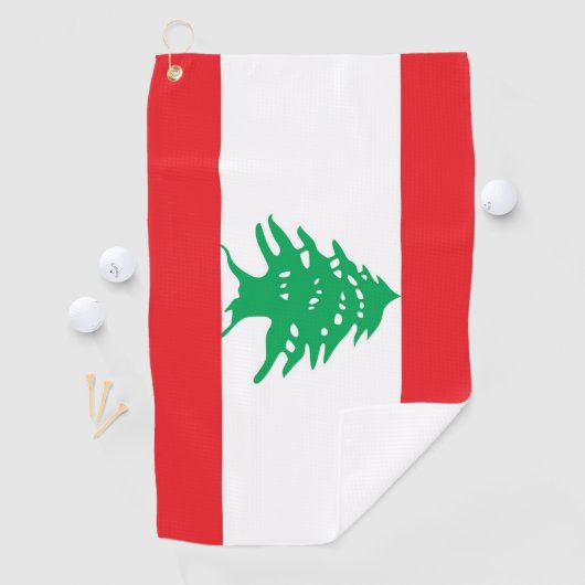 Golfhanddoek met vlag van Libanon (Insitu)