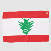 Golfhanddoek met vlag van Libanon (Horizontaal)