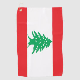 Golfhanddoek met vlag van Libanon
