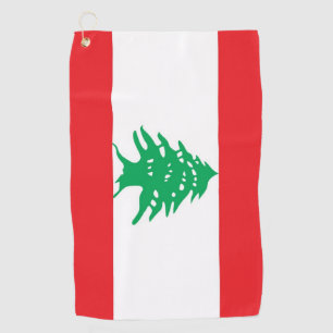 Golfhanddoek met vlag van Libanon