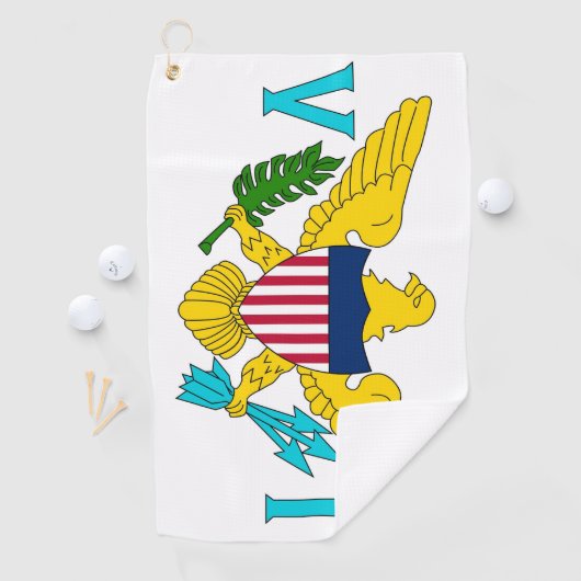 Golfhanddoek met vlag van Maagdeneilanden (Insitu)