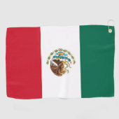 Golfhanddoek met vlag van Mexico (Horizontaal)