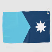 Golfhanddoek met vlag van Minnesota, VS (Horizontaal)