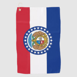 Golfhanddoek met vlag van Missouri