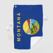 Golfhanddoek met vlag van Montana (Insitu)