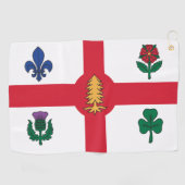 Golfhanddoek met vlag van Montreal, Canada (Horizontaal)