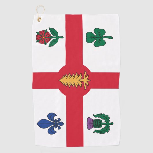 Golfhanddoek met vlag van Montreal, Canada (Voorkant)