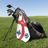 Golfhanddoek met vlag van Montreal, Canada (Groen)