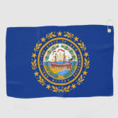 Golfhanddoek met vlag van New Hampshire (Horizontaal)