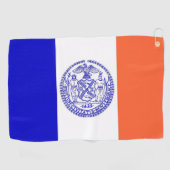 Golfhanddoek met vlag van New York City (Horizontaal)