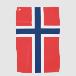 Golfhanddoek met vlag van Noorwegen