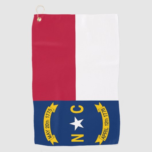 Golfhanddoek met vlag van North Carolina (Voorkant)
