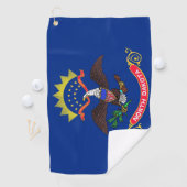 Golfhanddoek met vlag van North Dakota (Insitu)