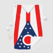 Golfhanddoek met vlag van Ohio, Verenigde Staten (Insitu)