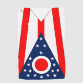 Golfhanddoek met vlag van Ohio, Verenigde Staten (Voorkant)