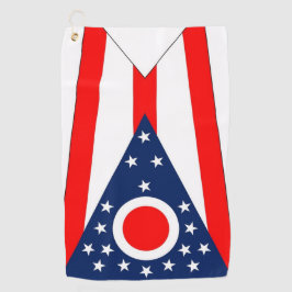 Golfhanddoek met vlag van Ohio, Verenigde Staten