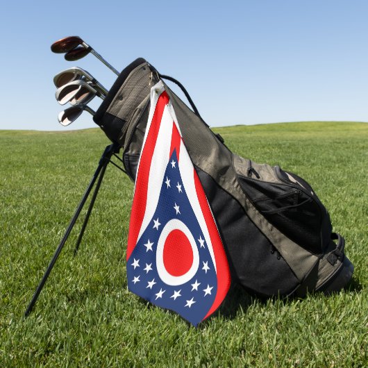 Golfhanddoek met vlag van Ohio, Verenigde Staten (Groen)