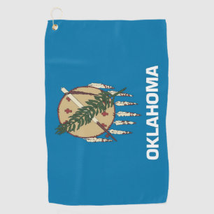 Golfhanddoek met vlag van Oklahoma, Verenigde Stat