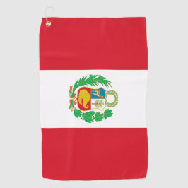 Golfhanddoek met vlag van Peru
