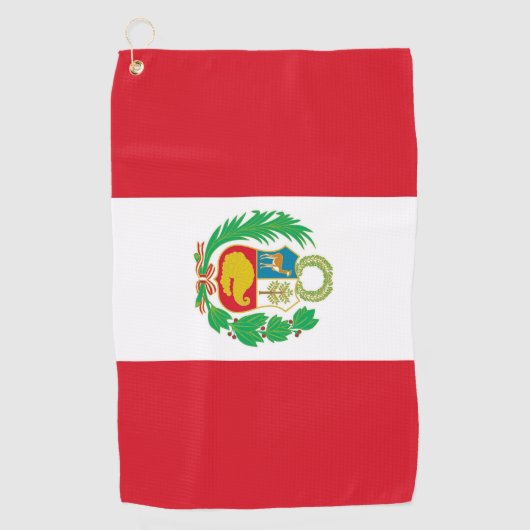 Golfhanddoek met vlag van Peru (Voorkant)