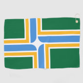Golfhanddoek met vlag van Portland City, Verenigde (Horizontaal)