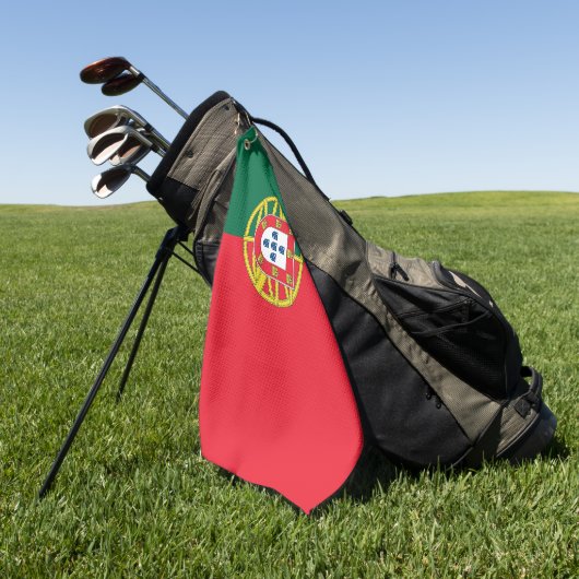 Golfhanddoek met vlag van Portugal (Groen)
