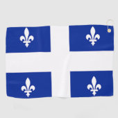 Golfhanddoek met vlag van Quebec, Canada (Horizontaal)