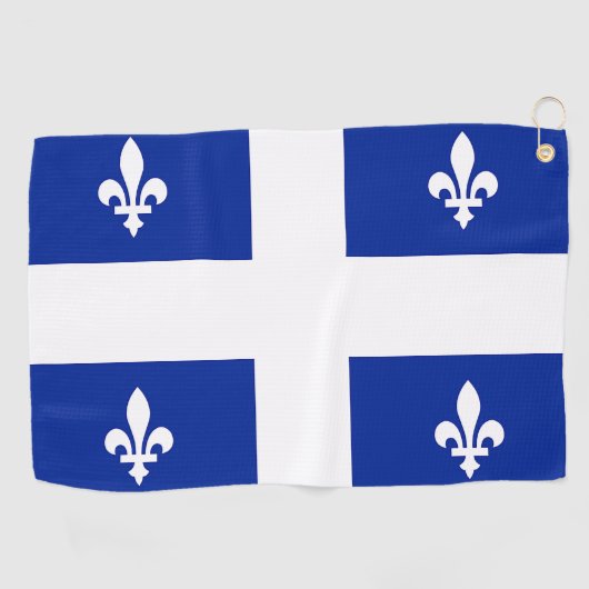Golfhanddoek met vlag van Quebec, Canada (Horizontaal)