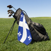 Golfhanddoek met vlag van Quebec, Canada (Groen)