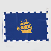 Golfhanddoek met vlag van Quebec City, Canada (Horizontaal)